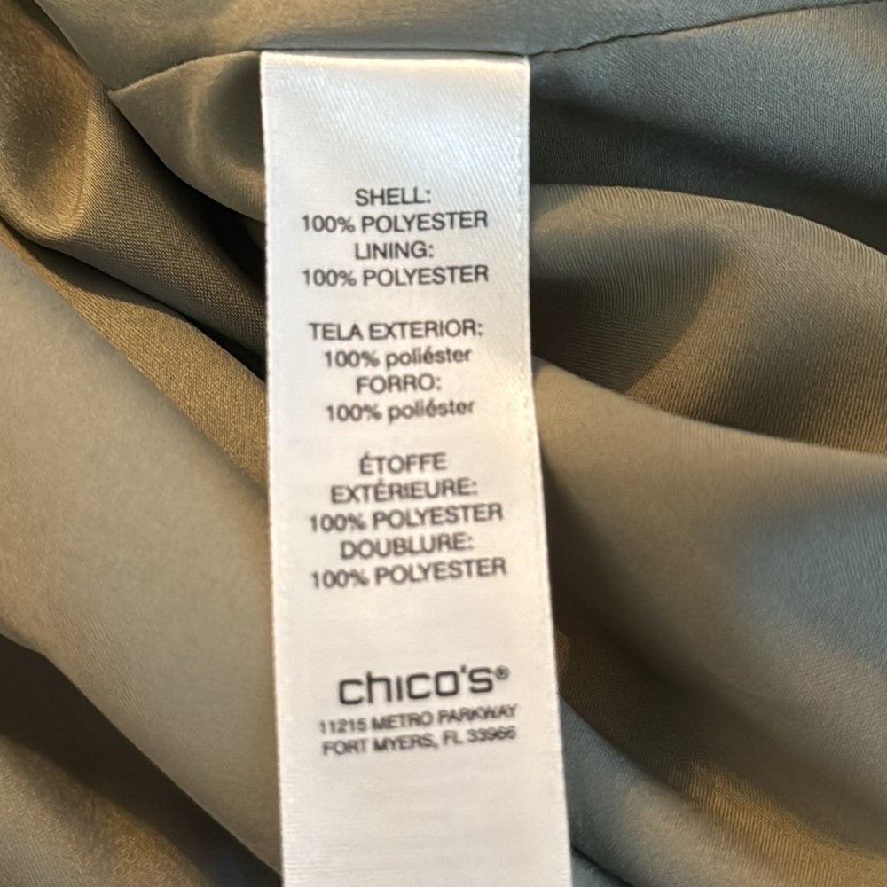 Chicos Five Button, Green Lightweight Jacket - image 8